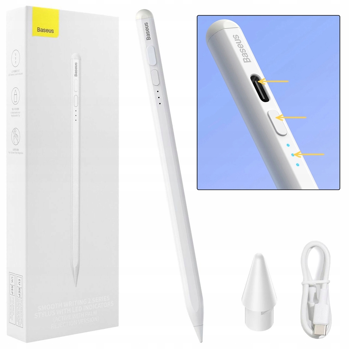 Baseus Rysik Pencil USB-C Magnetyczny do Apple iPad Pro 11 13 M4 2024