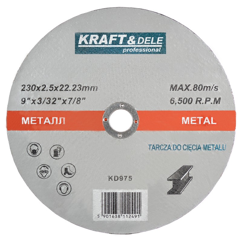 

10x Tarcze Do Metalu 230x2,5x22,23mm Kraftdele