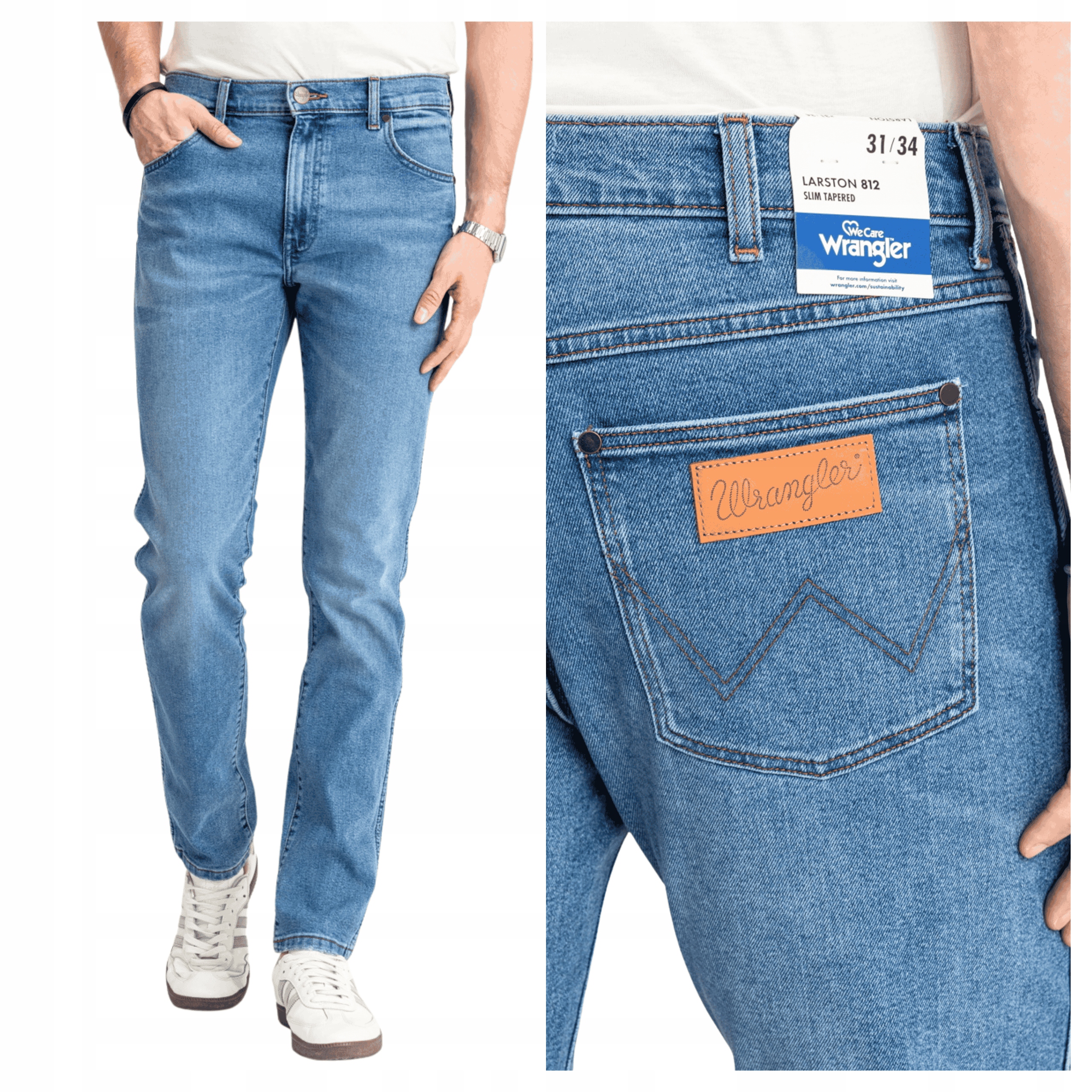 Wrangler Larston Cool Twist Pánské džíny střihu Slim Fit W38 L30