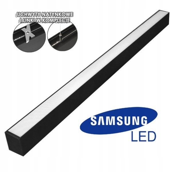 Led svítidlo Cabail 40W 4000K 1,2 m černé Samsung