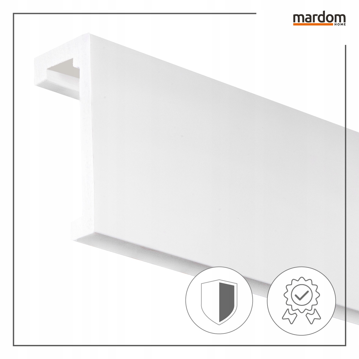 LISTWA MASKOWNICA WYS 10 x DŁ 200 CM OSŁONA KARNISZA POD LED PRZYSUFITOWA Szerokość 4 mm