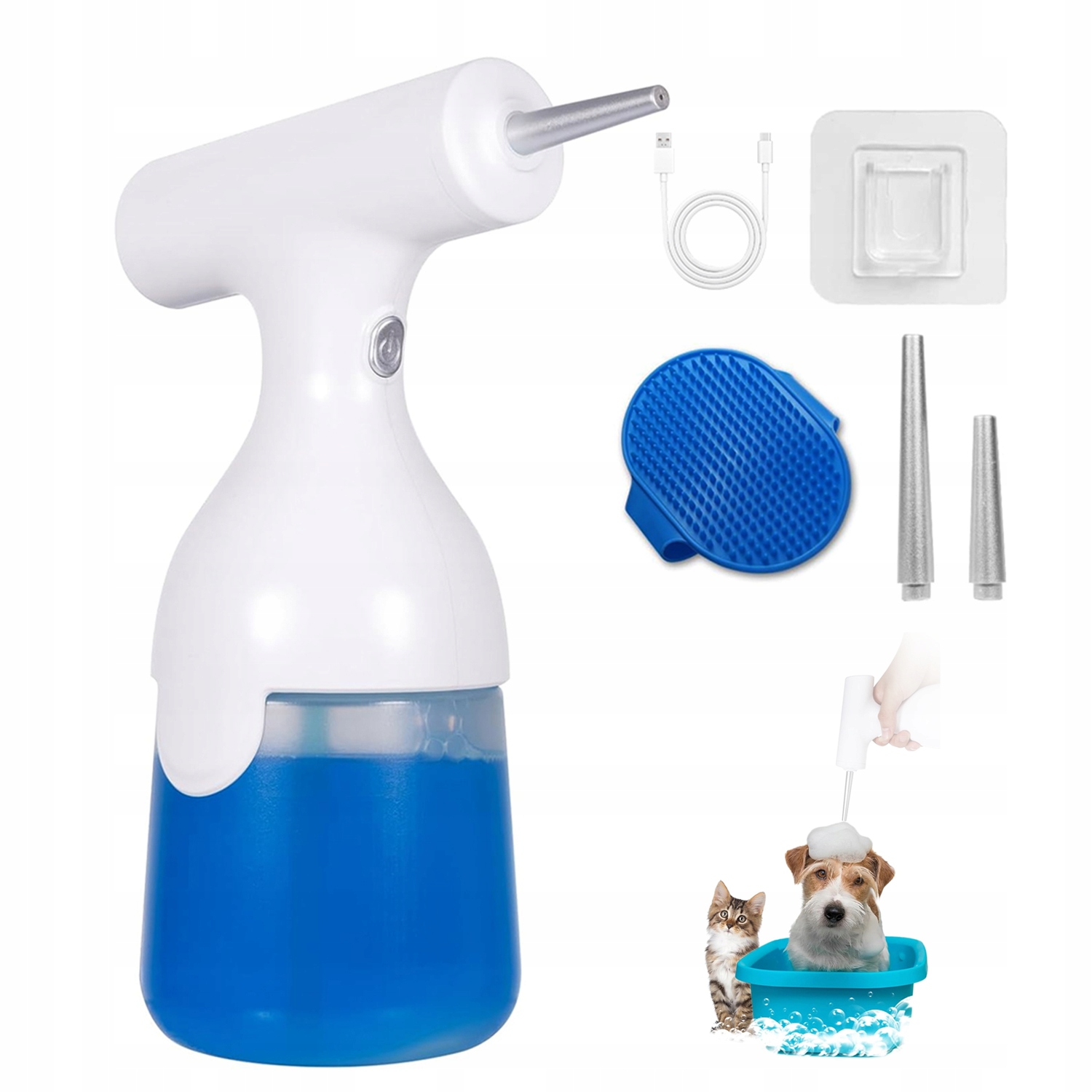 Levně Ergonomický Dávkovač Do Koupele Pro Psa 350 ML, Tichý Chod, Moderní