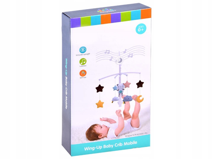 Карусель с музыкальной шкатулкой для детской кроватки чучела животных мелодия возраст ребенка 0 +