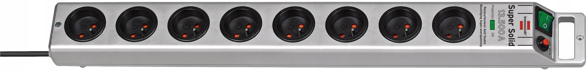 2 x Zásuvková Lišta Proti přepětí 8 zásuvek Prodlužovací kabel 2,5 m