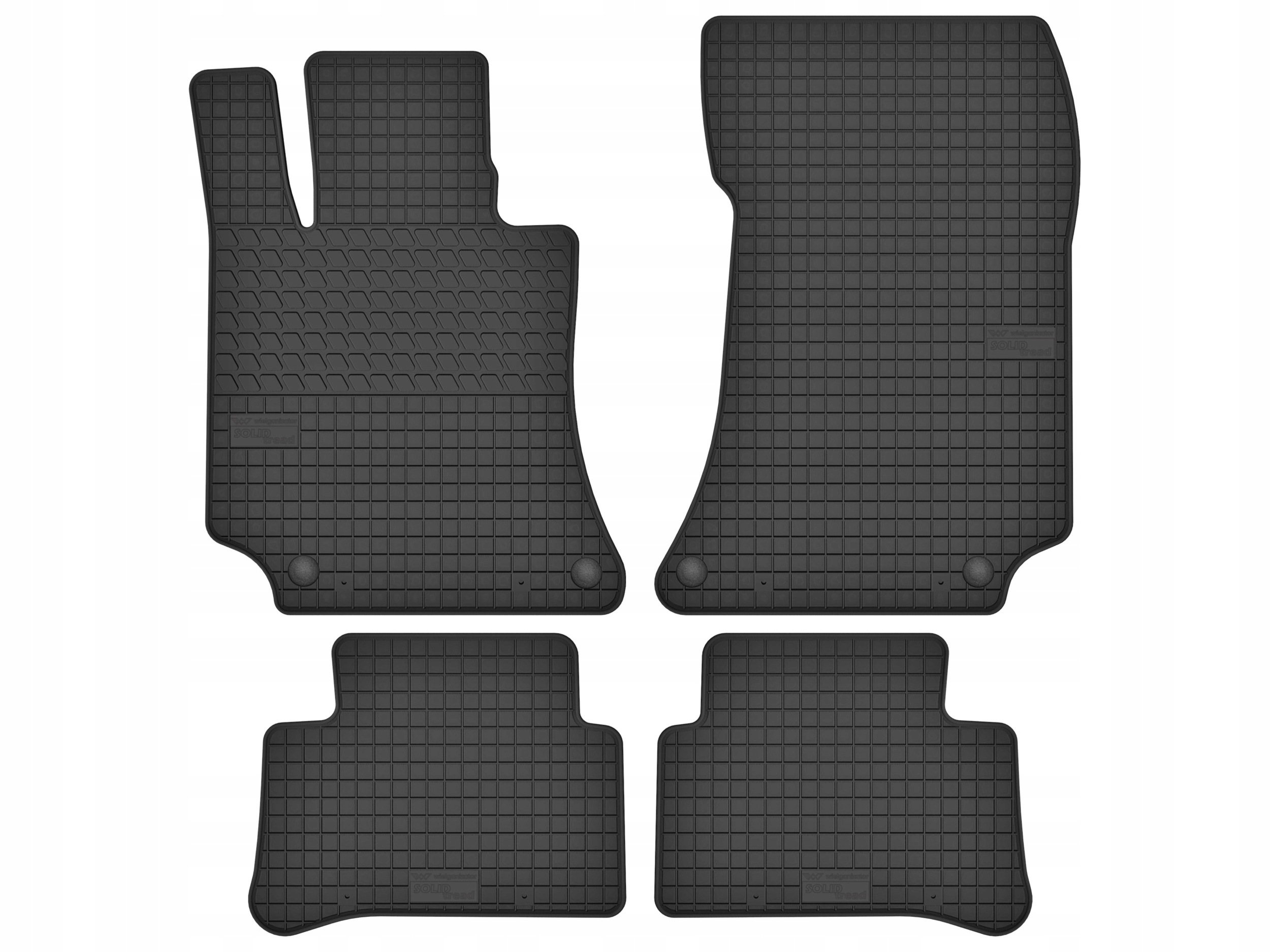 Gumové koberce pro Mercedes E-class W212 2009-2016 sada. 4 ks na míru