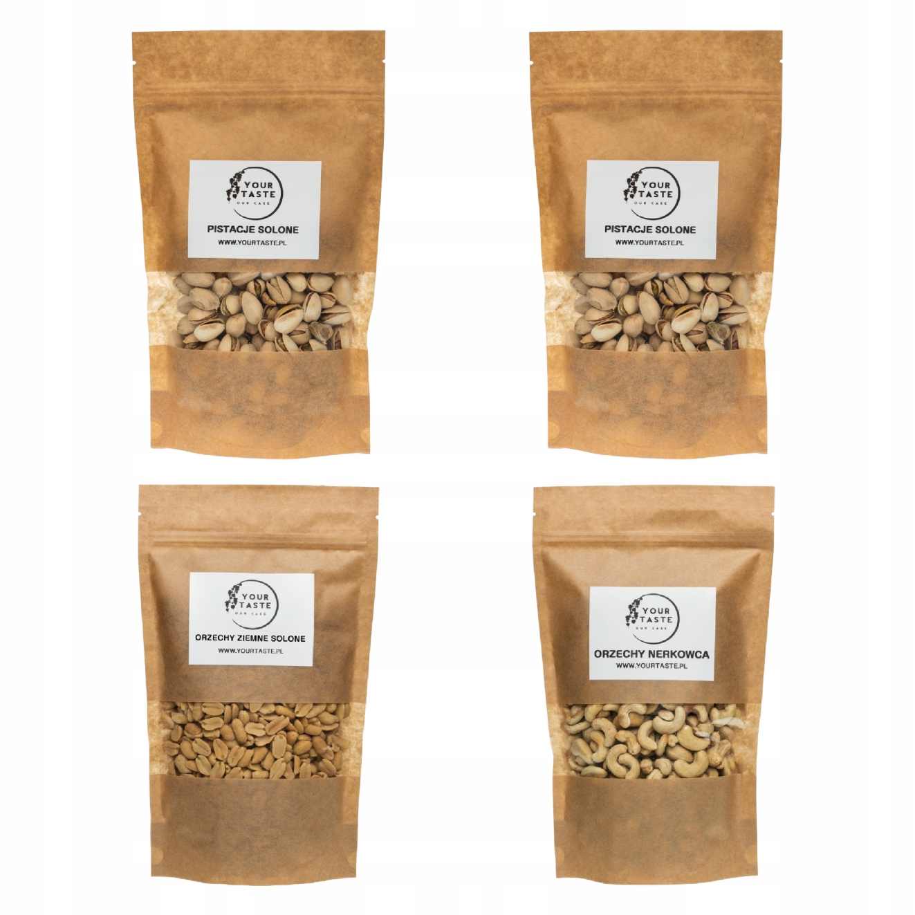 Sada Your Taste 2x Pistácie solené 500g Kešu ořechy