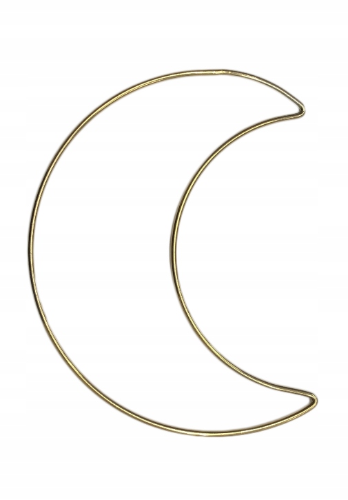 Księżyc Złoty makrama łapacz snów metalowy 21 cm