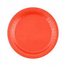 TALERZYKI JEDNOKOLOROWE, CZERWONE, PARTY, URODZINY