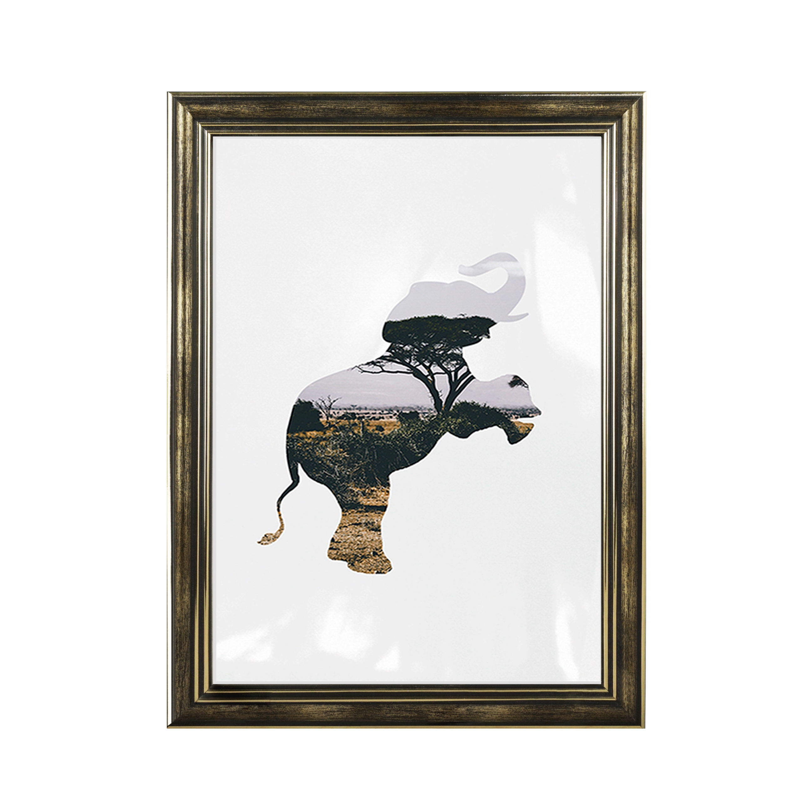 

Ramka Astra 13x18 Czarny ze złotem szczotk Drewno