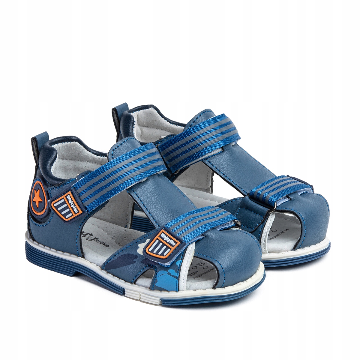 

Sandały miękkie na rzepy wkł.SKÓRA lekkie Wojtyłko