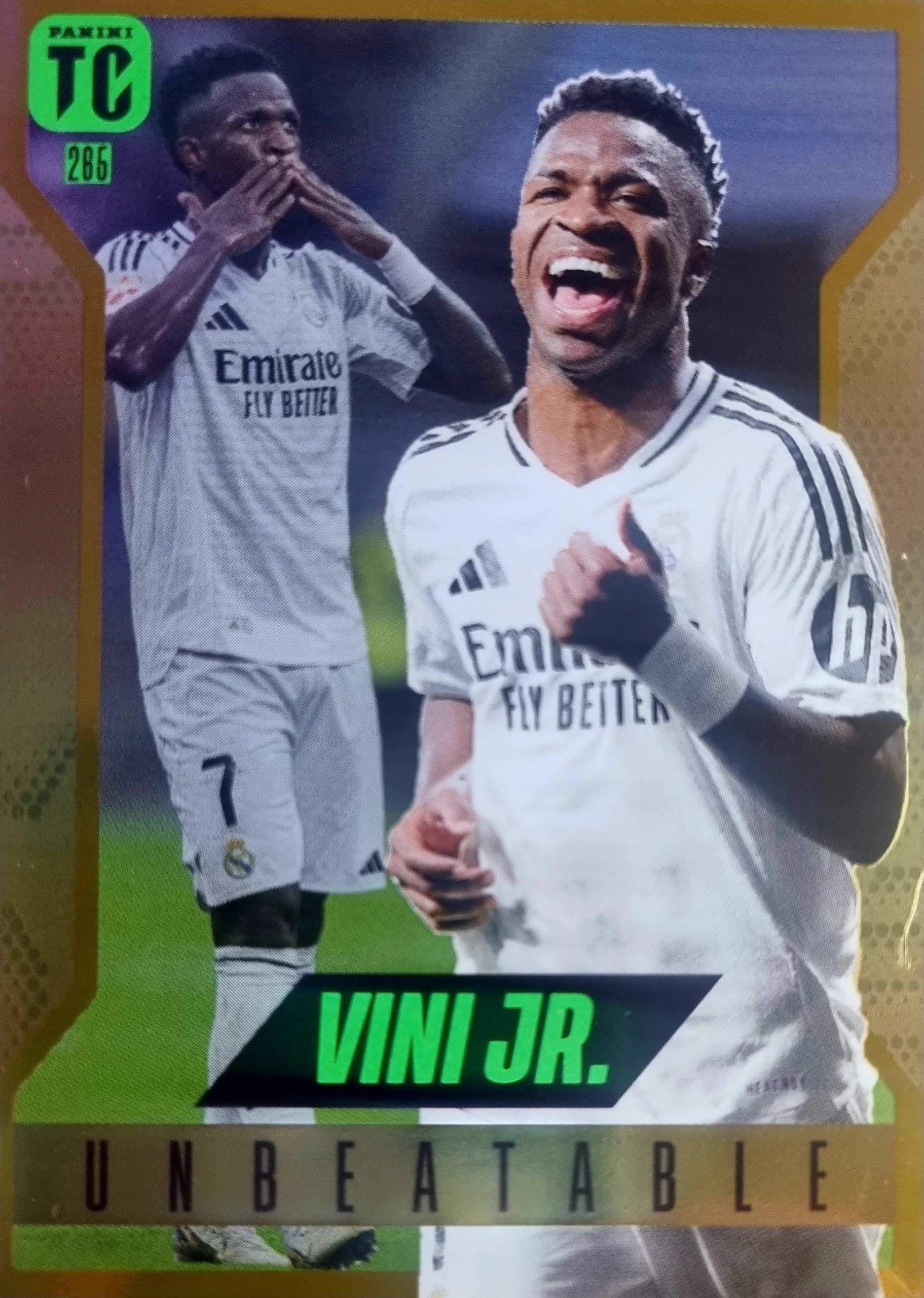 Panini Fifa Top Class 2025 Rare Unbeatable 265 Vini Jr Real Madryt Gold