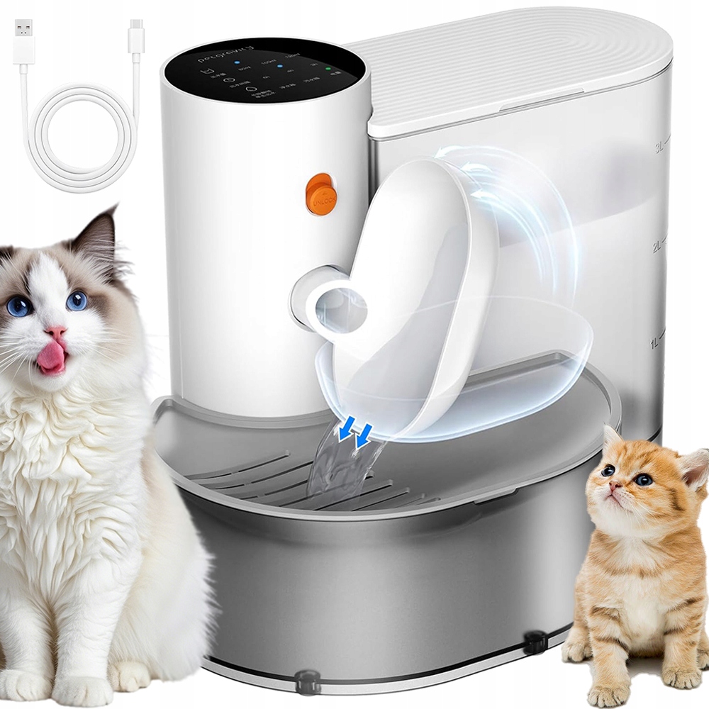 Levně Fontána Pro Psy Kočky Na Pití Vody Napáječka Dávkovač 3000 ML Miska Filtr