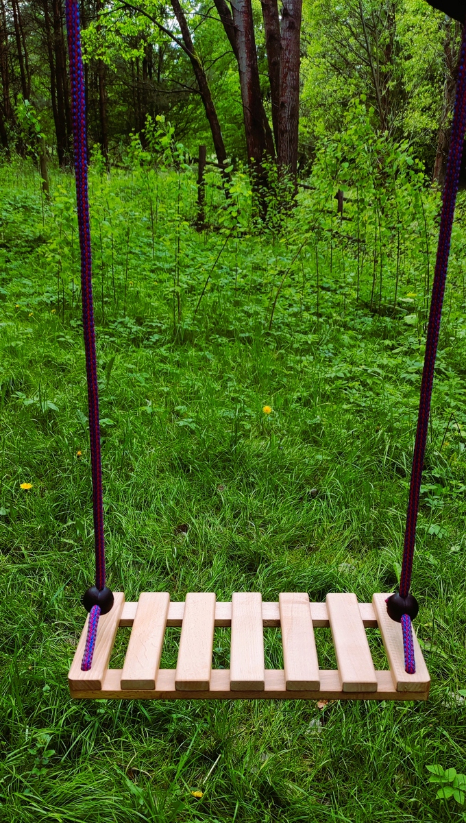 HUŚTAWKA DESKA drewniana naturalna z linami dla dzieci i dorosłych ECO EAN (GTIN) 5905471771679