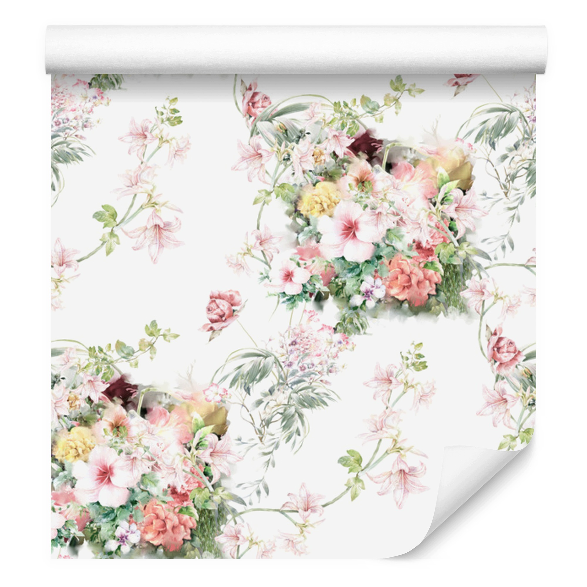 Tapeta Krásné květiny a listy do obývacího pokoje a ložnice 50 x 1000 cm