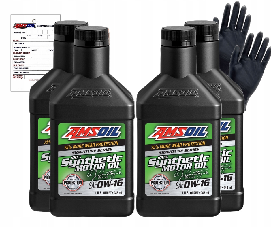 Motorový olej Amsoil Signature 0W16 0,946 l, sada 4 ks