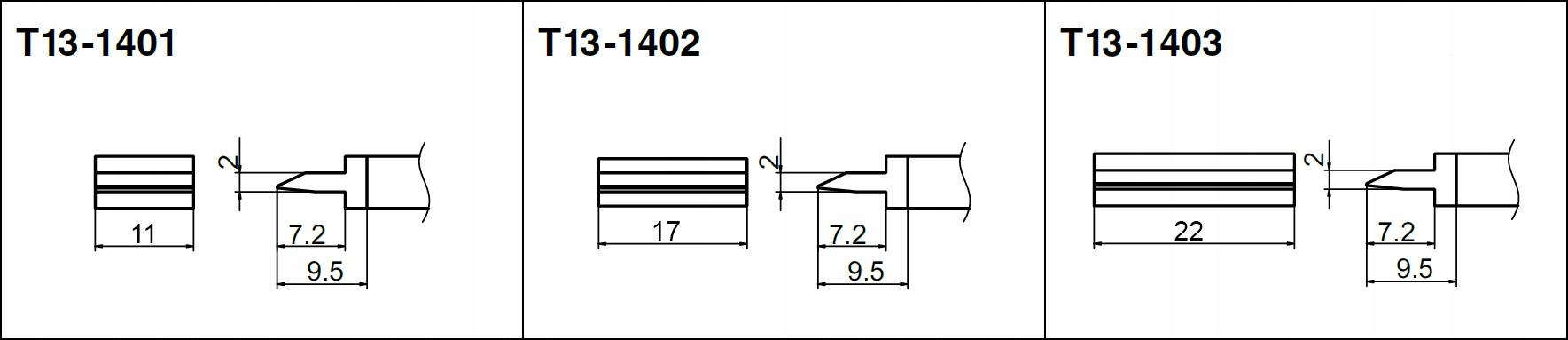 GROT T13-1403 SZPATUŁKA LUTOWNICA BAKON 950D LF007 Model T13