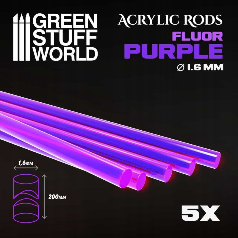 Gsw 10579 Acrylic Rods Round 1.6mm Fluor Purple (akrylowe pręty)
