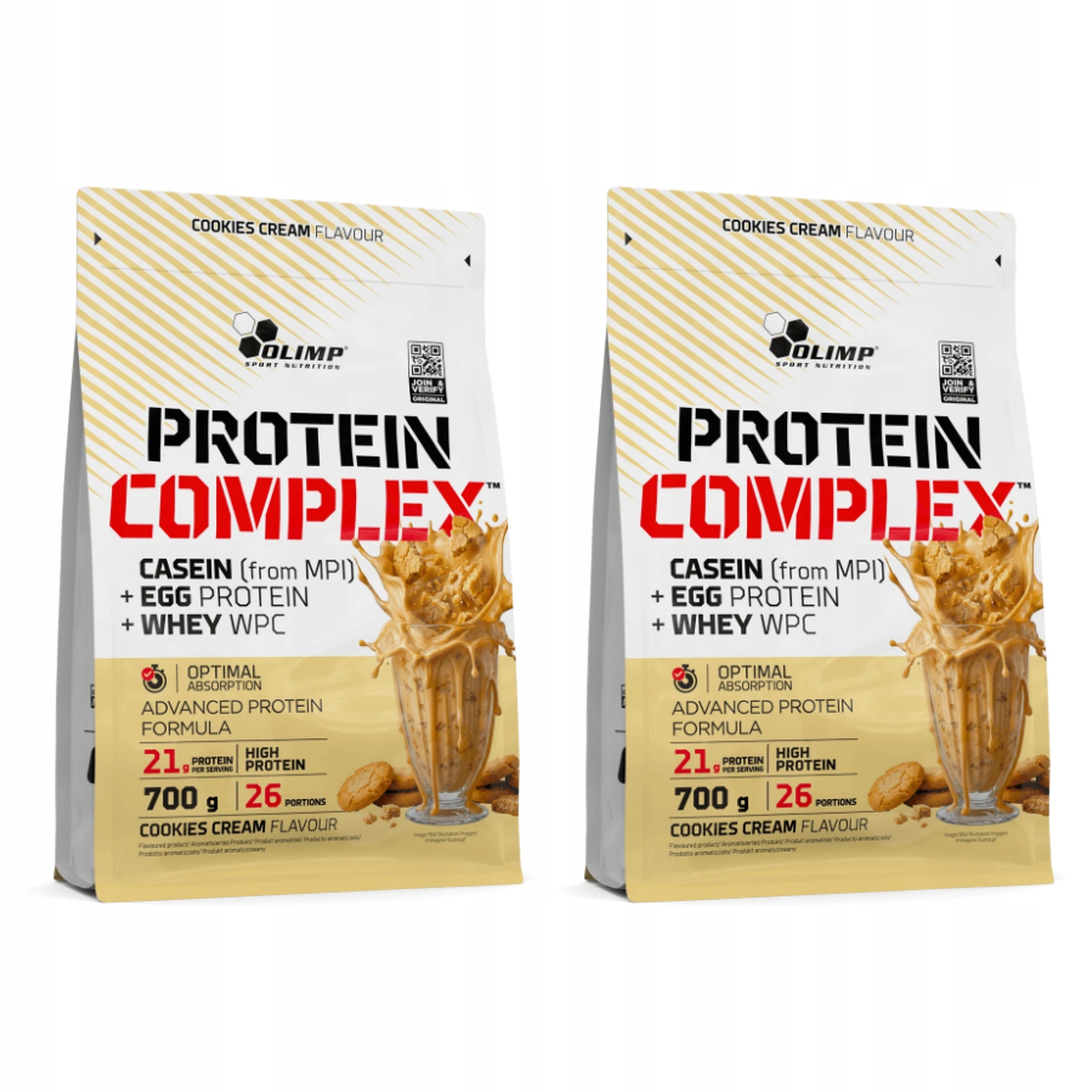 Olimp Whey Protein Complex 2X 700g 1400g Vaječný Bílek Kasein Wpc Sušenka