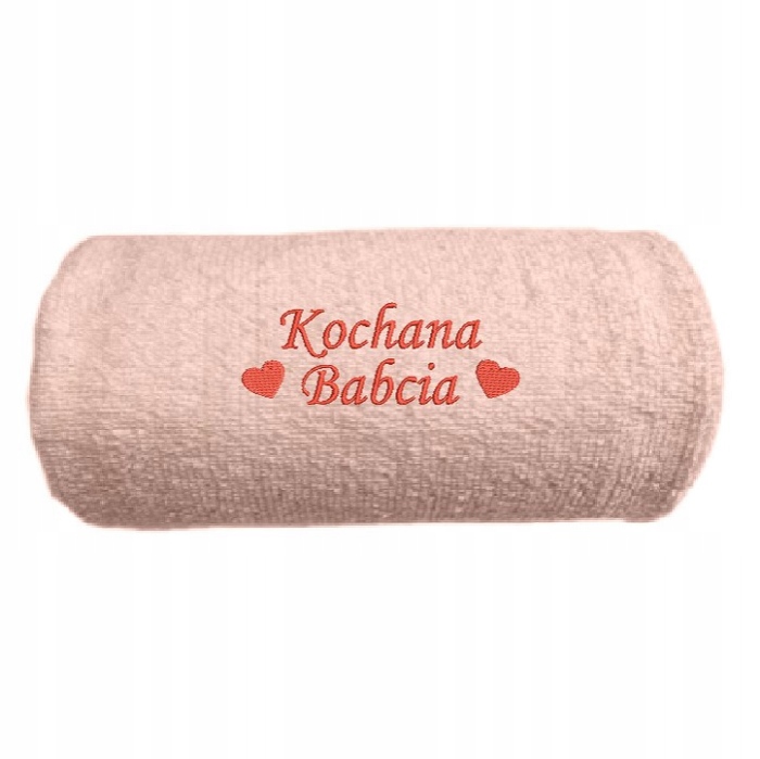 

Recznik duzy z haftem Rozowy 70x140 Na Upominek