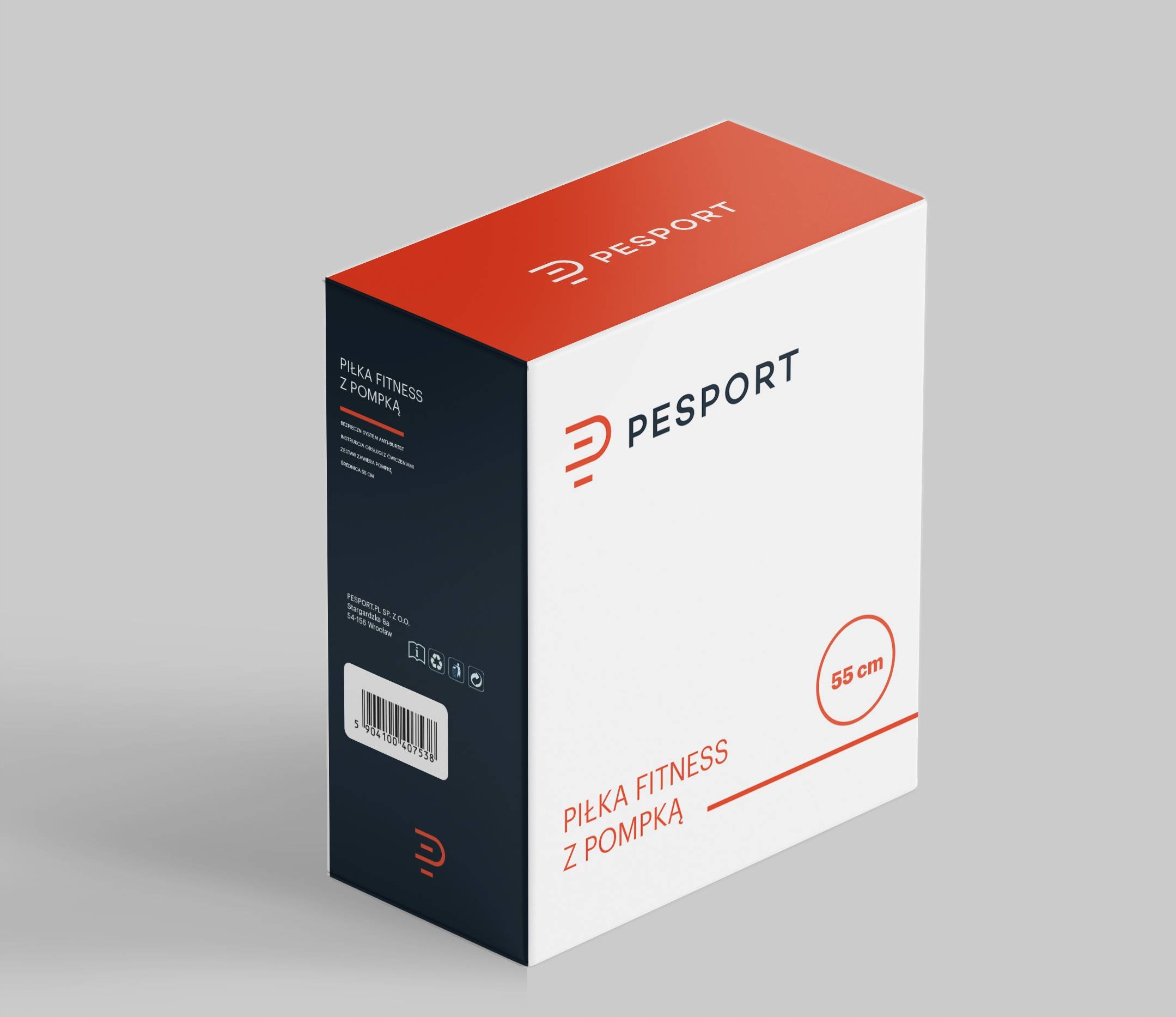 PIŁKA REHABILITACYJNA GIMNASTYCZNA 65 CM DO ĆWICZEŃ FITNESS PESPORT Marka bez marki