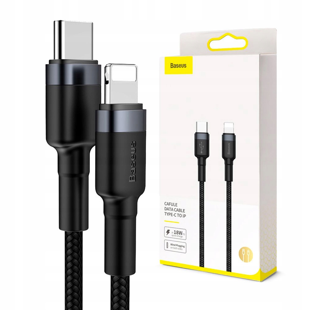 BASEUS SZYBKI KABEL USB-C/Lightning 18W QC3.0 1m