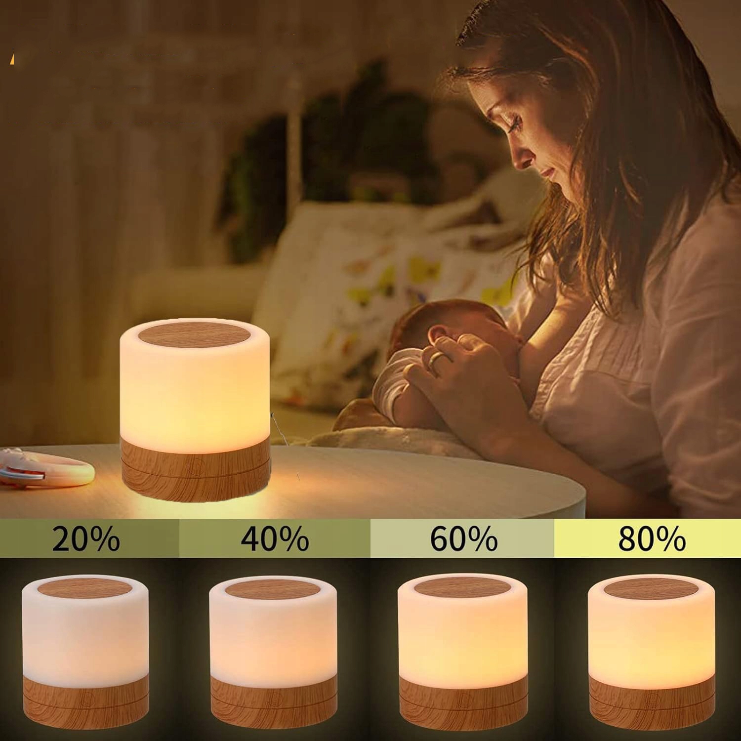 LAMPKA NOCNA, DOTYKOWA, ŚCIEMNIANA, PILOT ZDALNEGO STEROWANIA, DLA DZIECI Kod producenta Lampka LED na stolik nocny