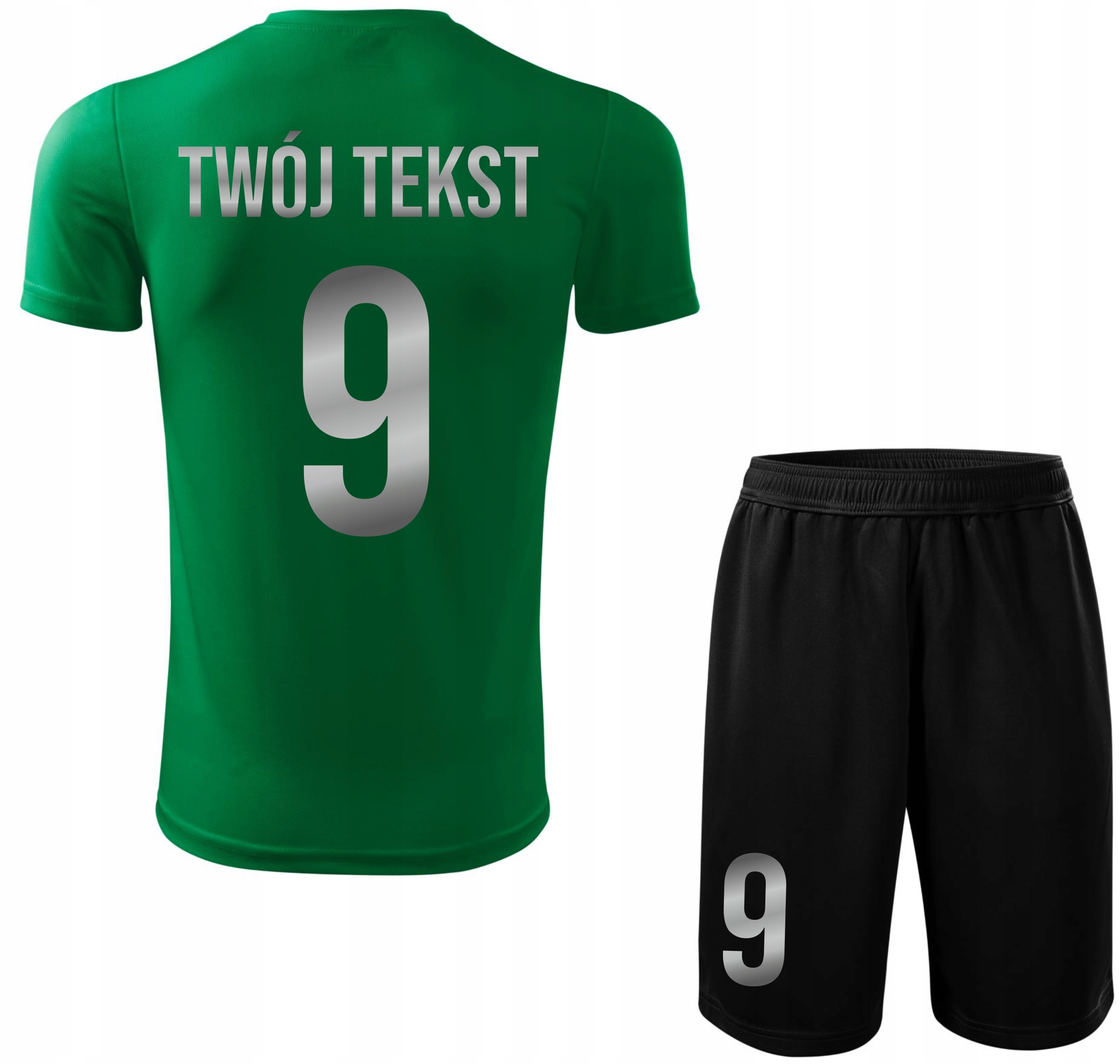 Strój piłkarski Z Własnym Napisem i Numerem komplet sportowy Z Nadrukiem L