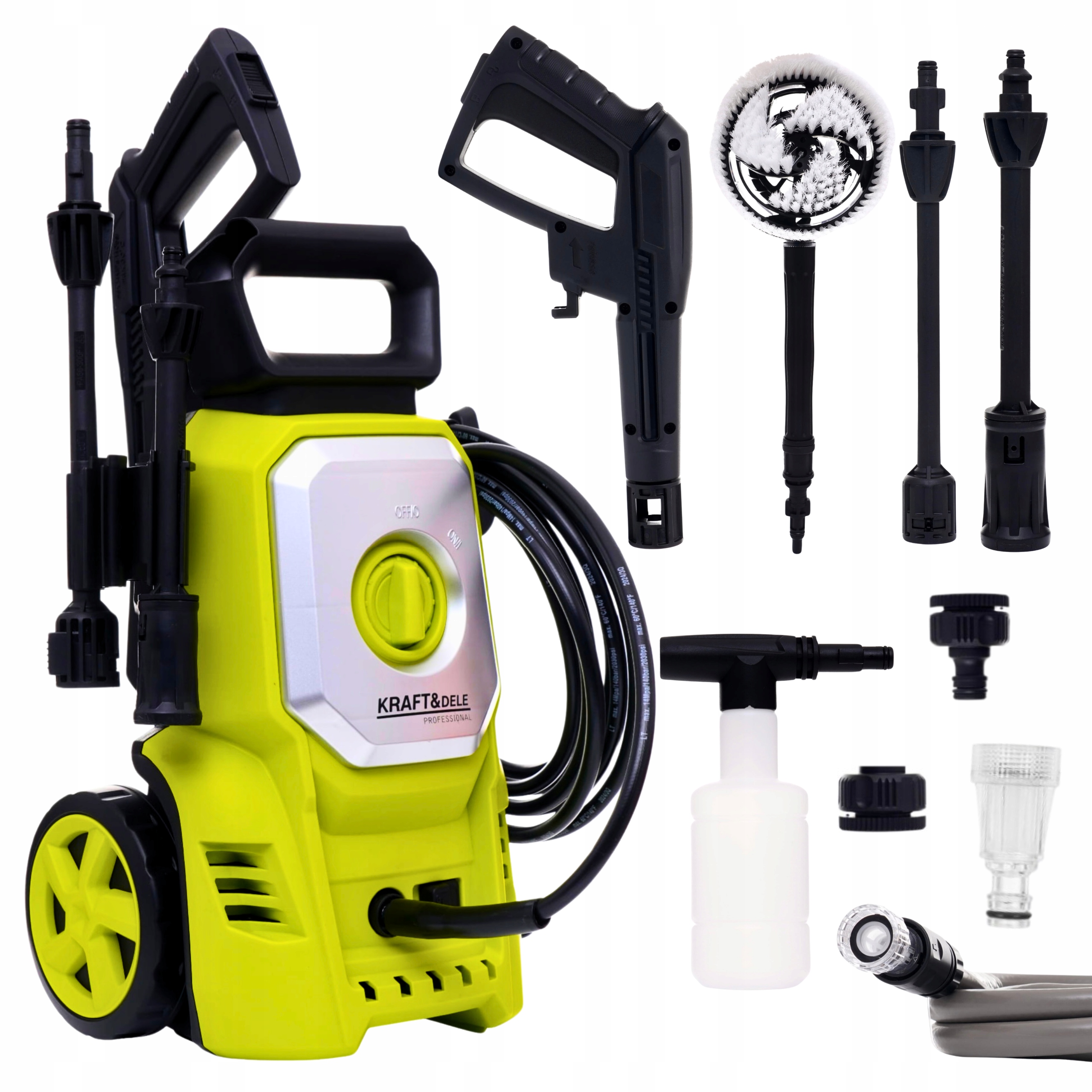 Tlaková myčka 250 Bar Výkonná 2500 W Čerpadlo Sada