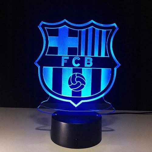 LAMPKA NOCNA 3D LED FC BARCELONA USB 7 KOLORÓW HOLOGRAM PIŁKA NOŻNA Płeć chłopcy dziewczynki