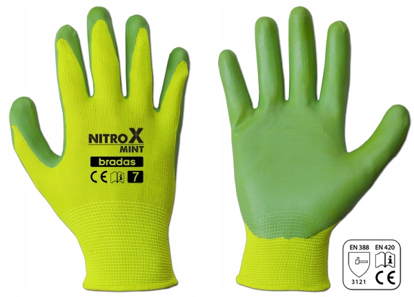 

Rękawice ochronne Nitrox Mint, rozmiar 8 nitryl