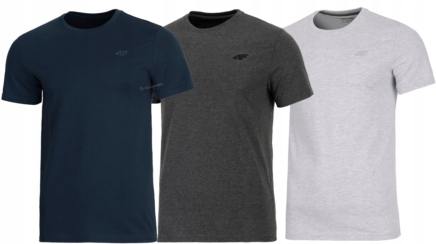 

4F Zestaw 3szt. Męska Koszulka T-shirt XXXL 3XL
