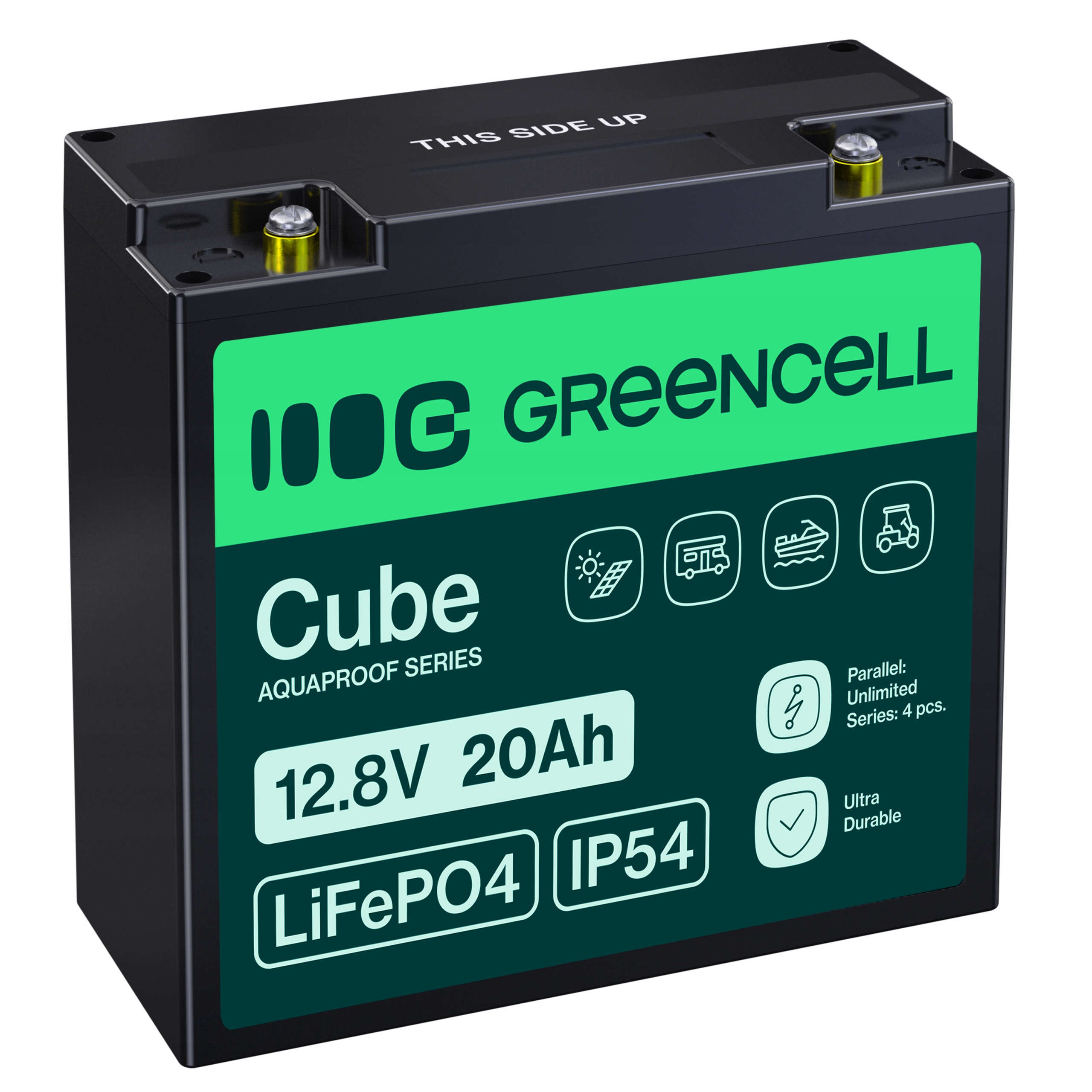 LiFePO4 batéria 20Ah 12.8V 256Wh s Bms pre Ups, autíčka, hračky, alarmy a karavany