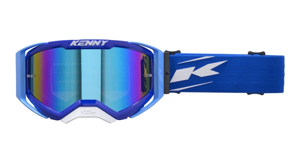 Kenny Racing Okuliare Performance Evo 2 White Blue Mirror-lustro Farba Biela/n