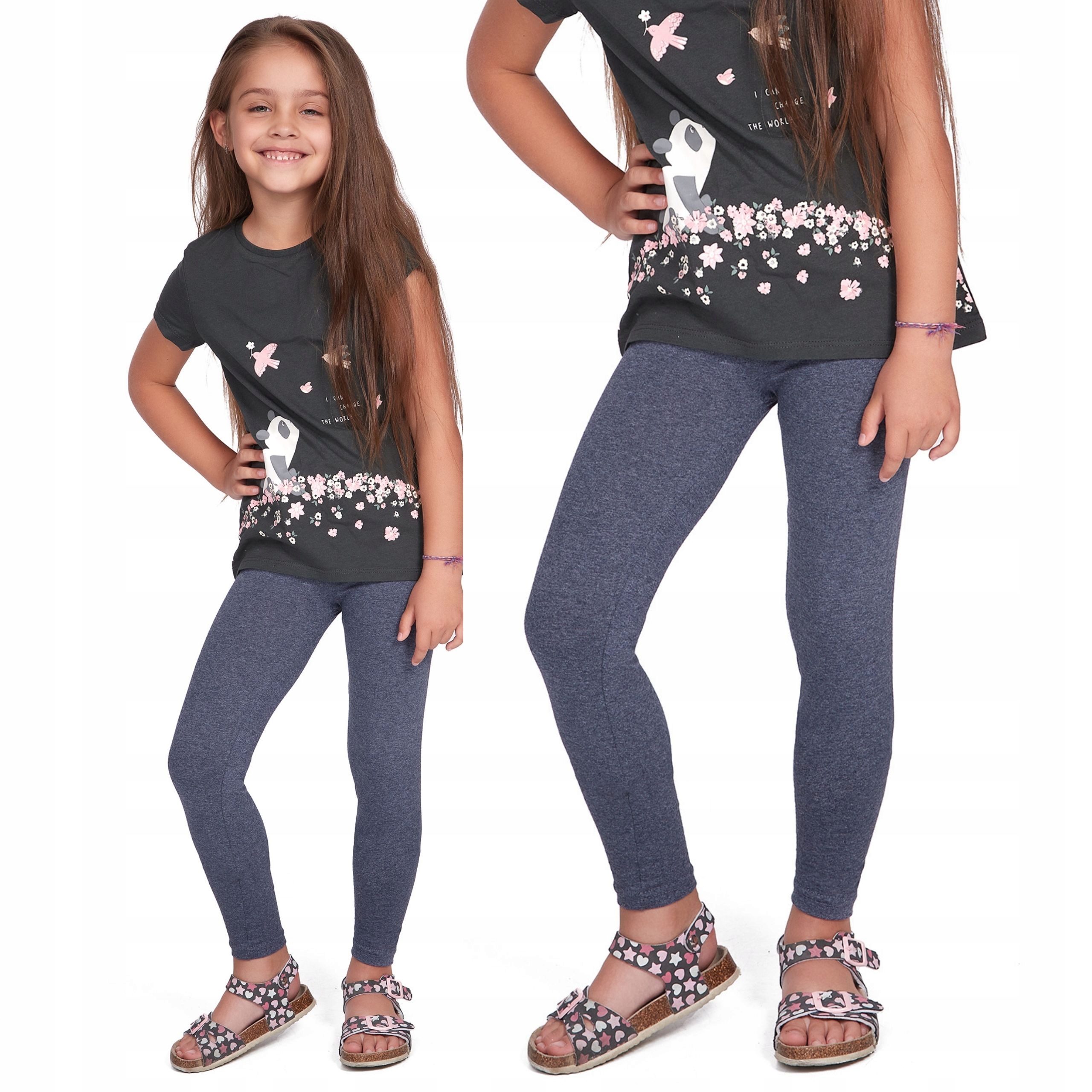 

Legginsy Dziewczęce Getry Dziecięce Jeansowe 152