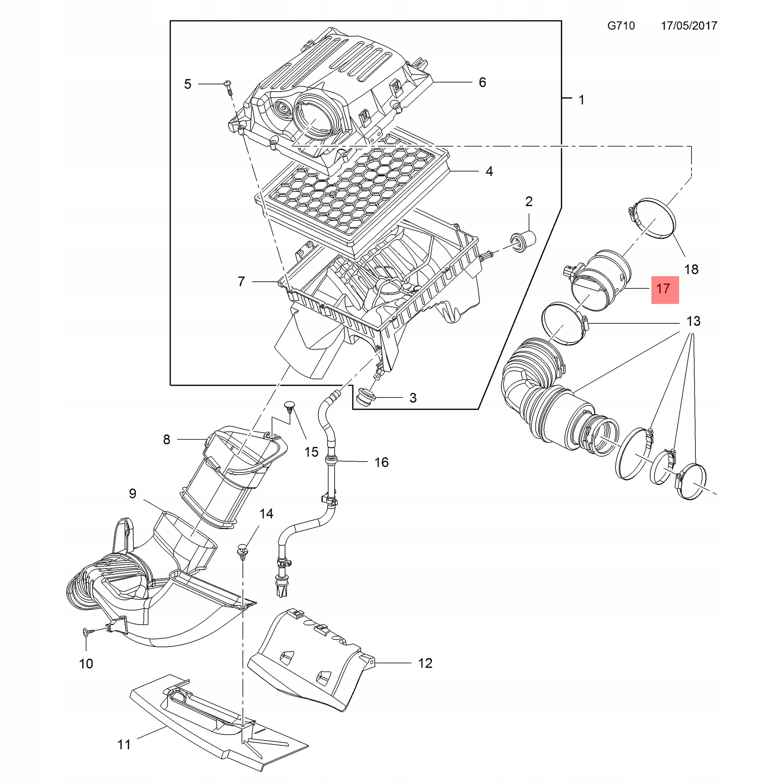 PRZEPŁYWOMIERZ OPEL INSIGNIA 2.0CDTi ORYGINAŁ Jakość części (zgodnie z GVO) O - oryginał z logo producenta pojazdu (OE)