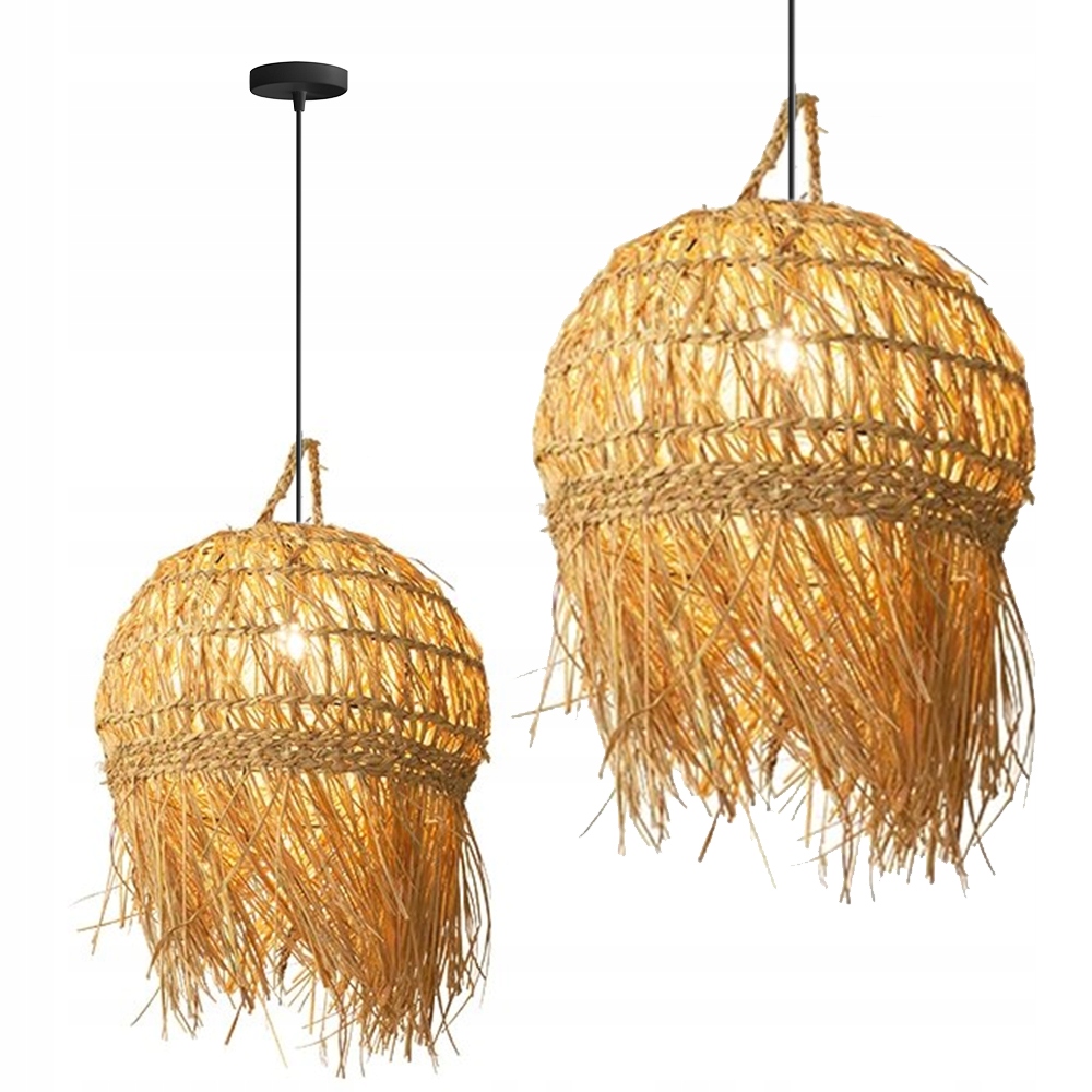Závěsné Stropní Svítidlo Natrual Boho Tráva Pletená