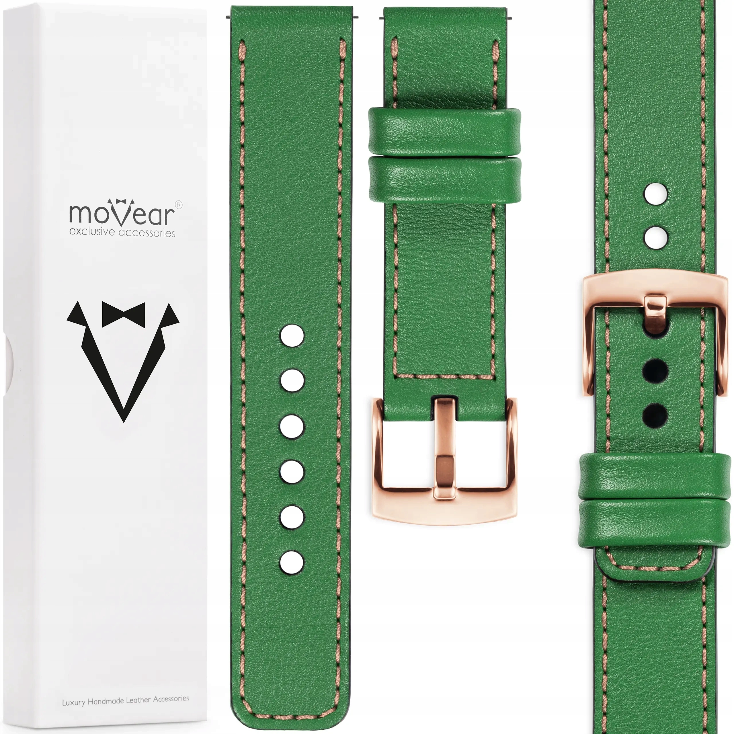 Kožený řemínek 18 mm pro Huawei Watch Gt 5 4/5 Pro 42/41 Exkluzivní Movear