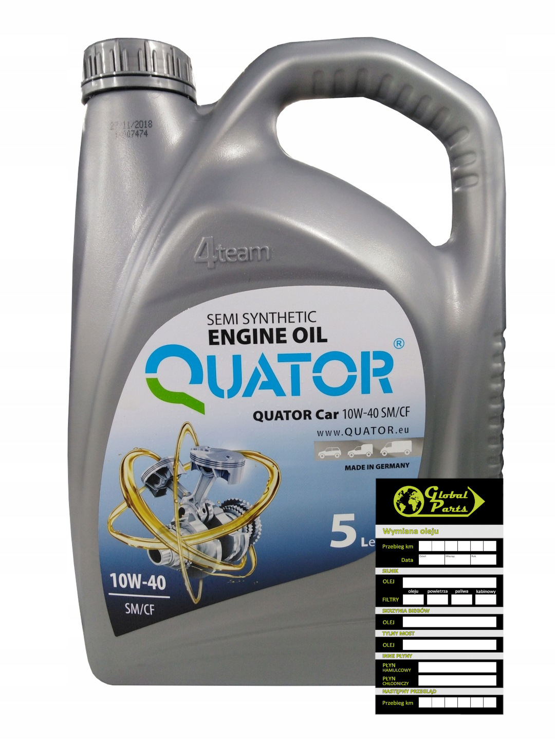 Niemiecki Quator Car 10W40 5L Olej Silnikowy