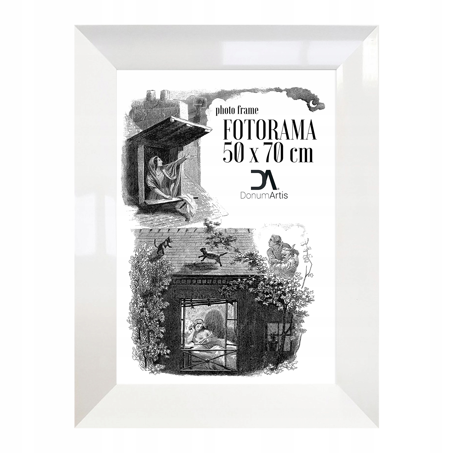 Fotorama Factory bílá 50x70 široká fotorámeček