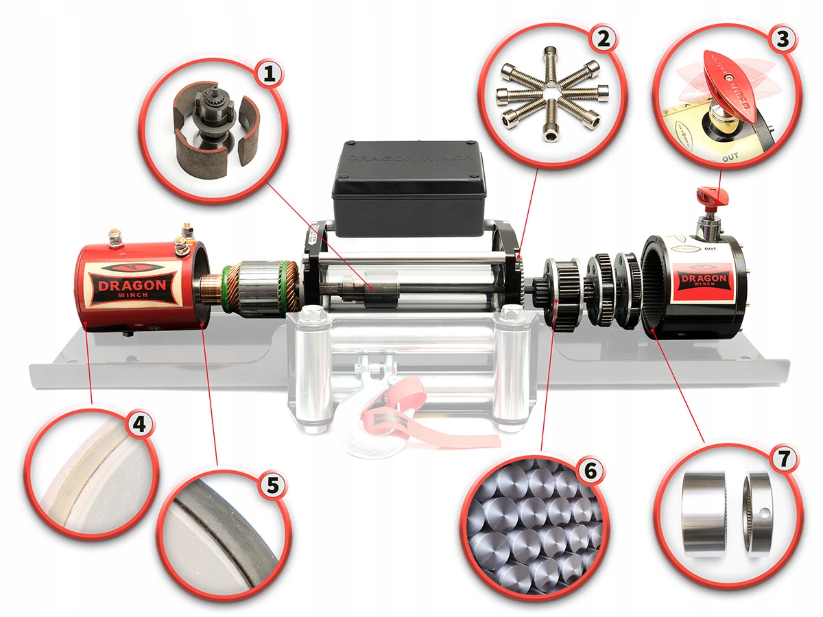WYCIĄGARKA ELEKTRYCZNA 12V SAMOCHODOWA 5,5T DRAGON WINCH 12000lbs Producent Powerwinch