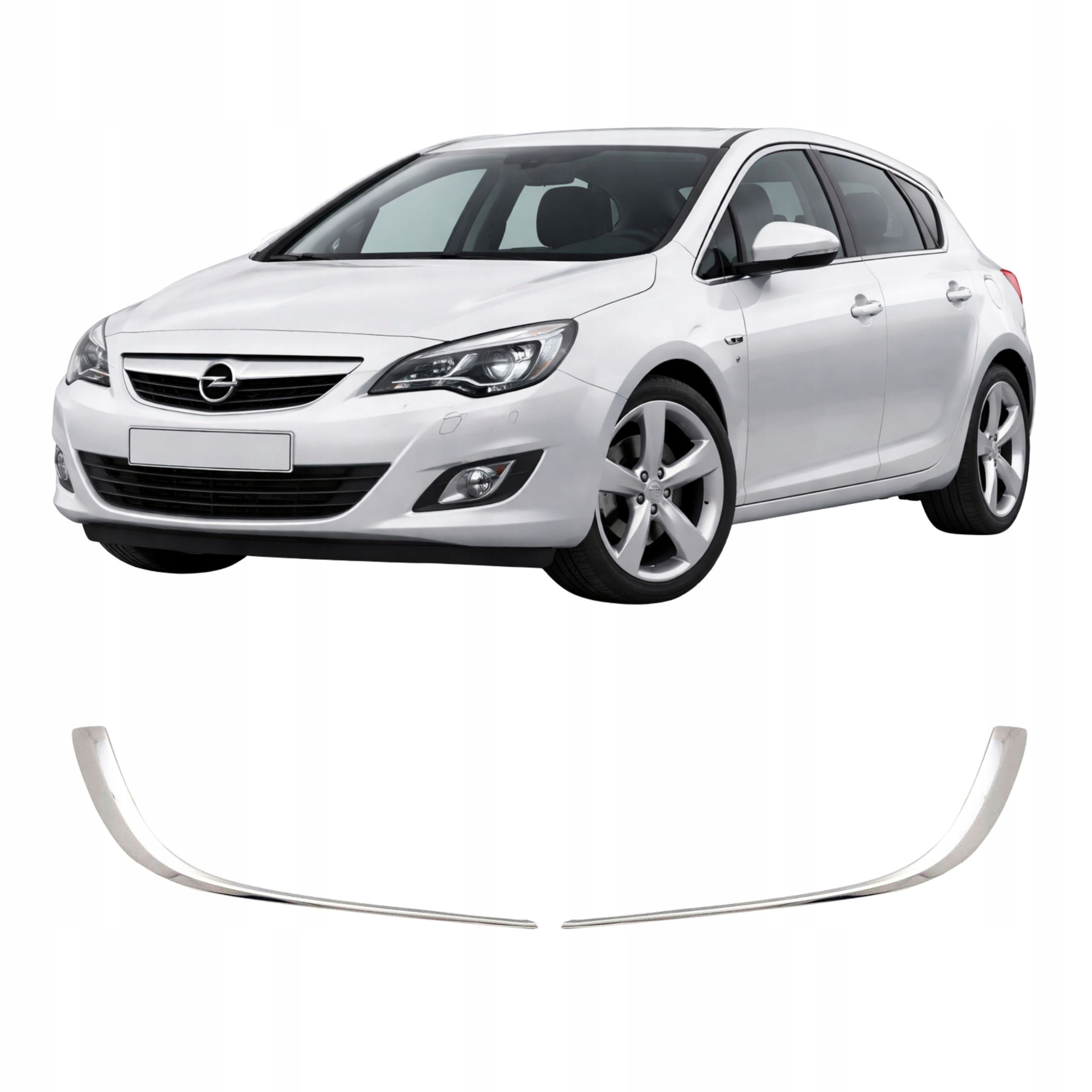Krytky mlhových světel Opel Astra J 2012-2020 chromované přední