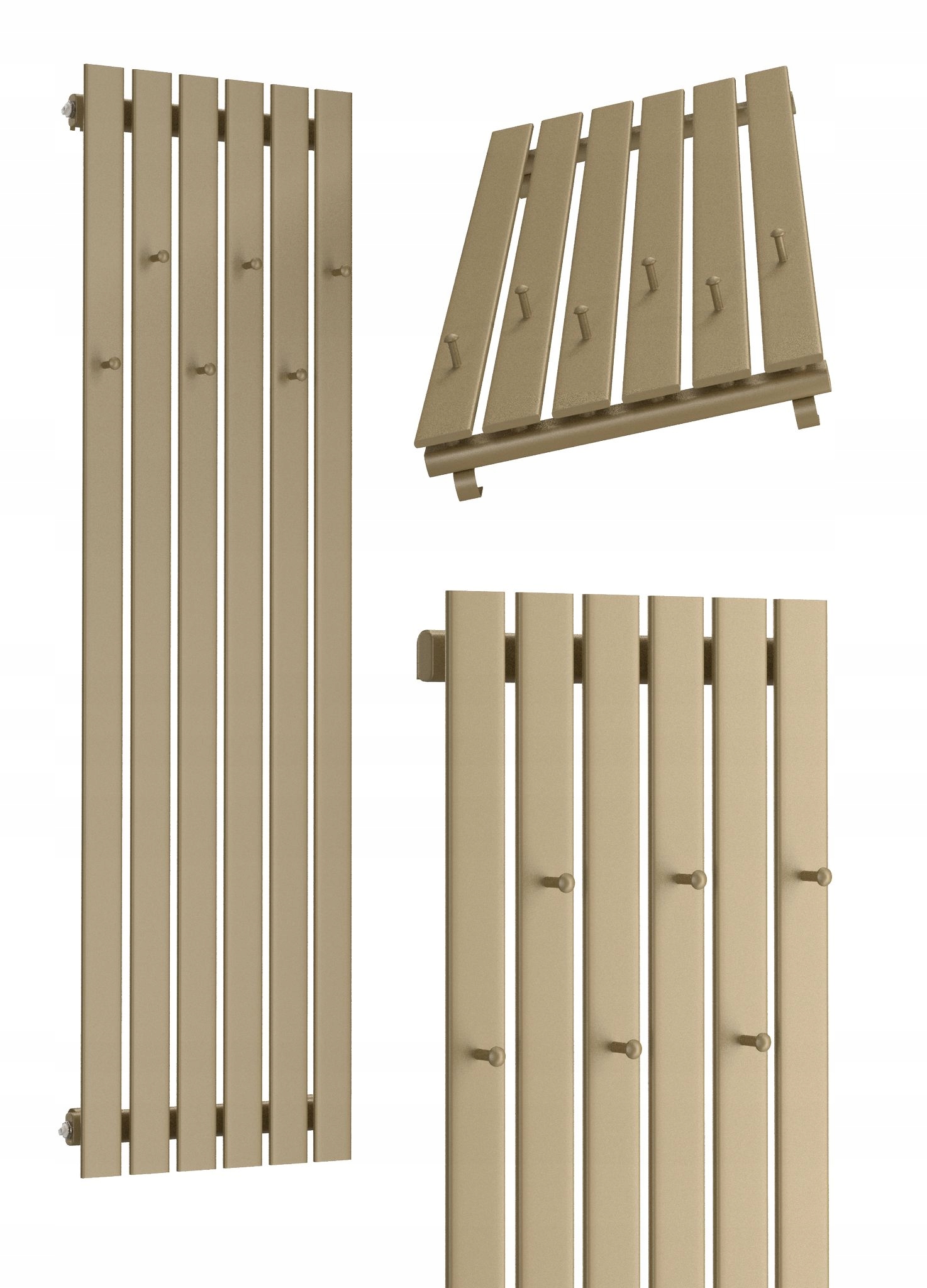 Dekorativní radiátor s věšáky Bello Hook 140x45 Quartz 2