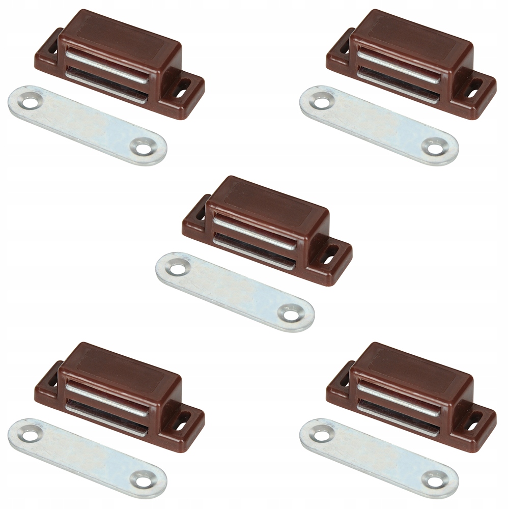 

5x Zatrzask Meblowy, Magnes, Zamek, Mocny Brąz