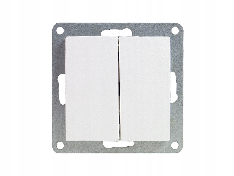 MODERN Przełącznik/ Podwójny schodowy podtynkowy ścienny tworzywo Biały
