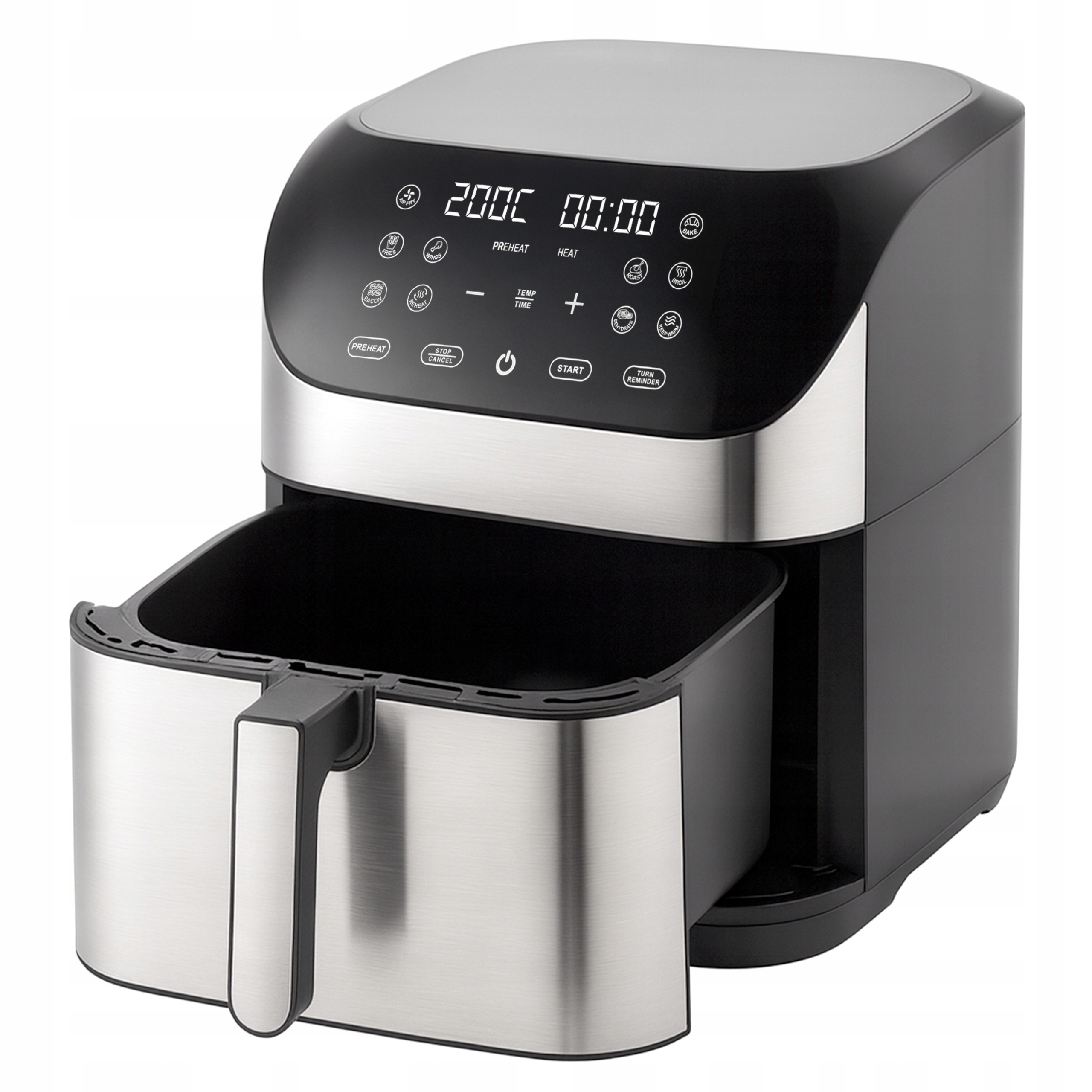 Beztuková Fritéza Airfryer Fritéza 8L 12 Programů 1800W XXL