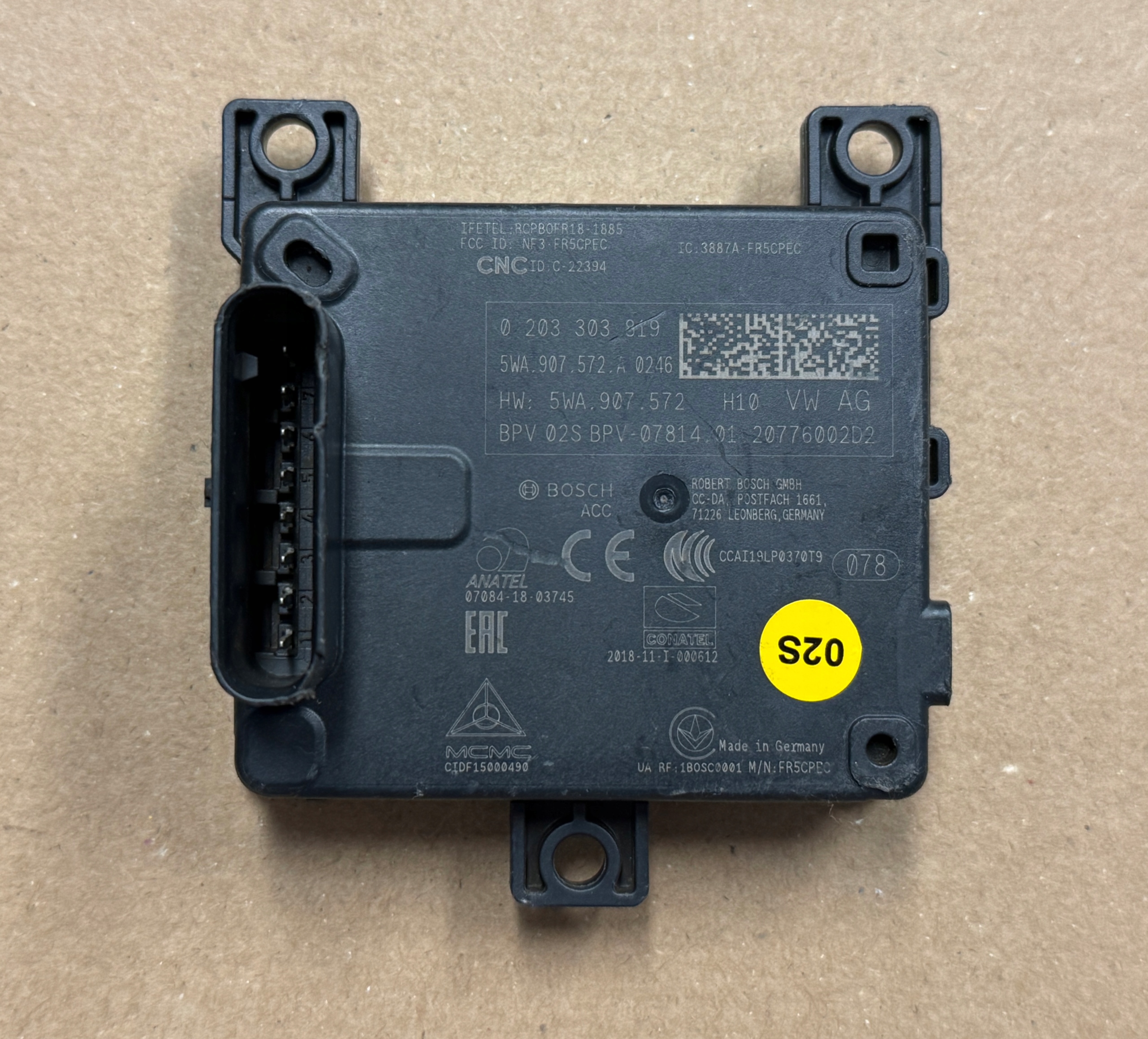VW AUDI SKODA SEAT RADAR SENSOR ACC DISTRONIC VW AG 5WA907572A