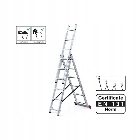 Krause rebrík 3*6 univerzálny 170/240/390cm, 10.66-3-06-KR