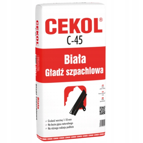 

Biała Gipsowa Gładź Szpachlowa 1 Kg Cekol C-45