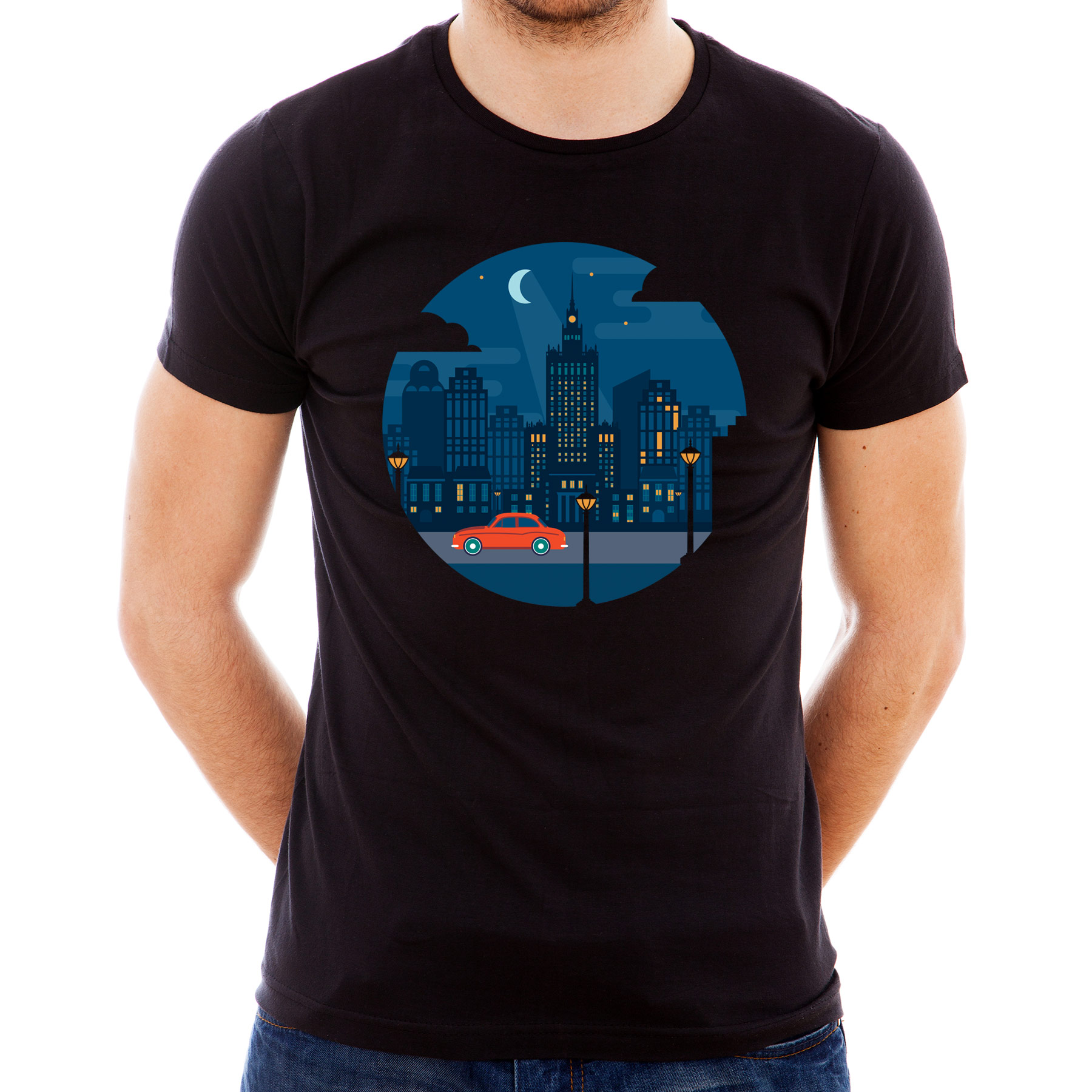 

Koszulka Warszawa Ilustracja (M):: XL,: czarny