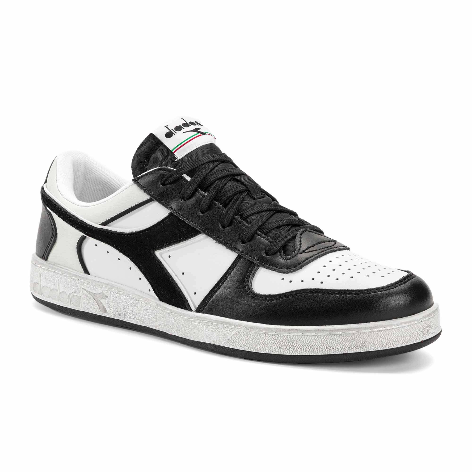 Boty Diadora Magic Basket Low Icona Leather černé/bílé
